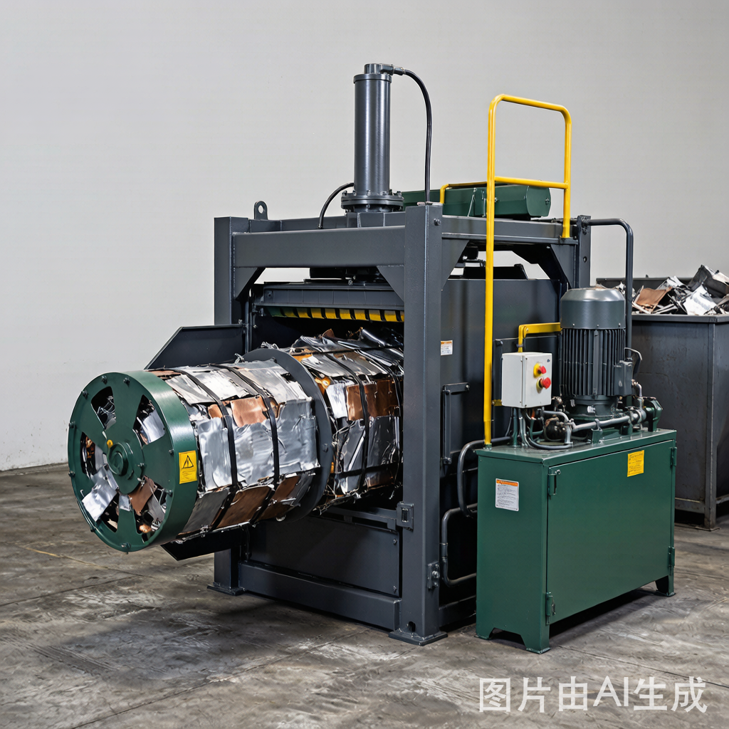 Scrap Metal Baler - horizontal hydraulic baler machine with automatic turnover discharge