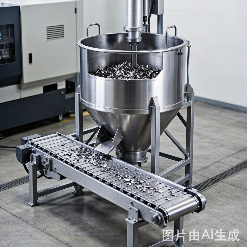 Conveyor and Storage System - automated chain plate conveyor for metal chip transport