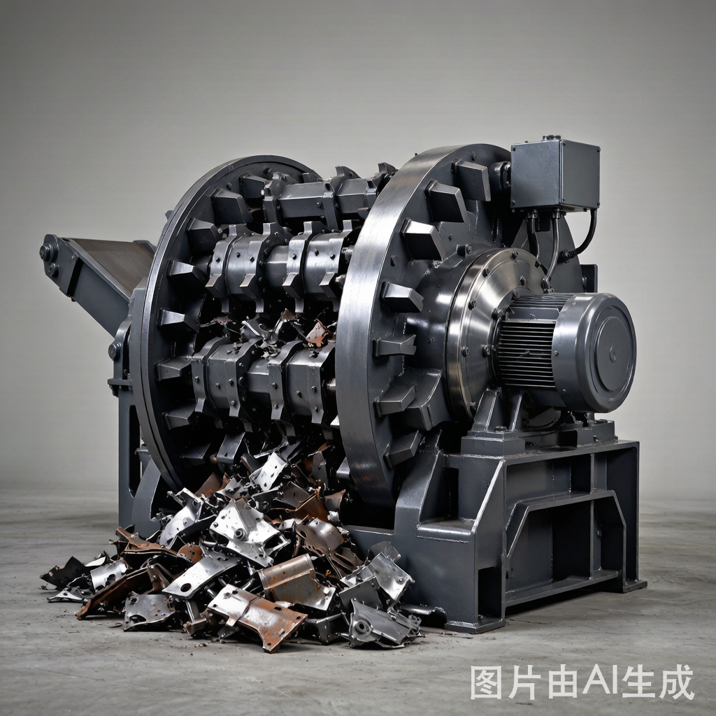 Industrial Shredder - heavy-duty scrap shredder for metal waste and ferrous materials